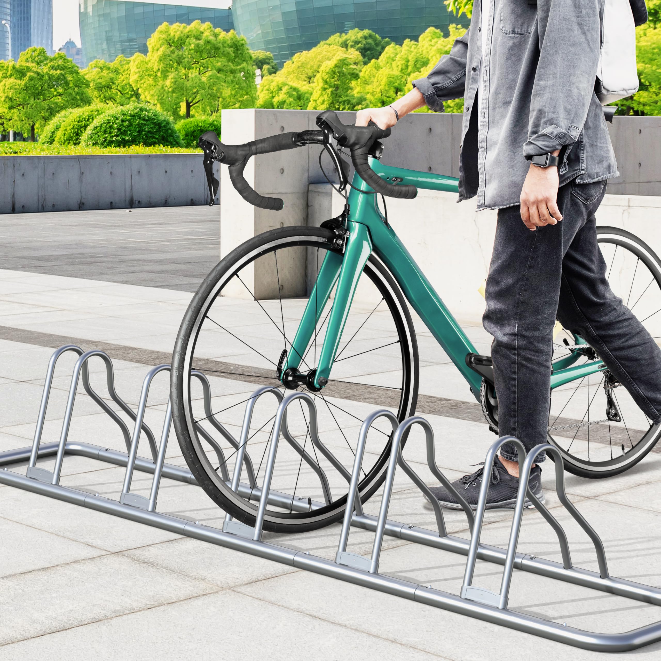 Amazon.com: Simple Houseware 5-Bike Floor Storage Rack